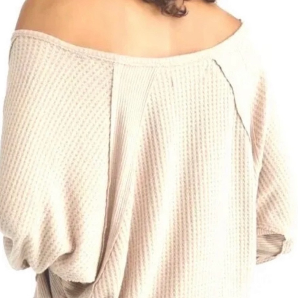 28. Free People Santa Clara Thermal in Alabaster - Picture 8 of 9